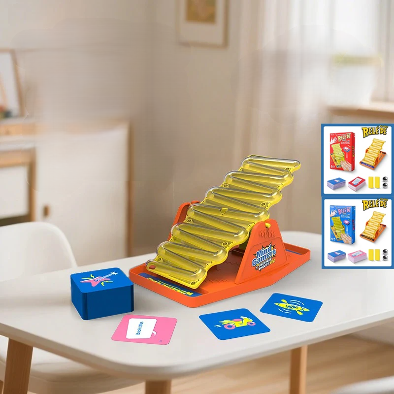 ShoutSlide interactive tabletop tilt game. Fun for family game night, adults & kids. Fast-paced reaction challenge.