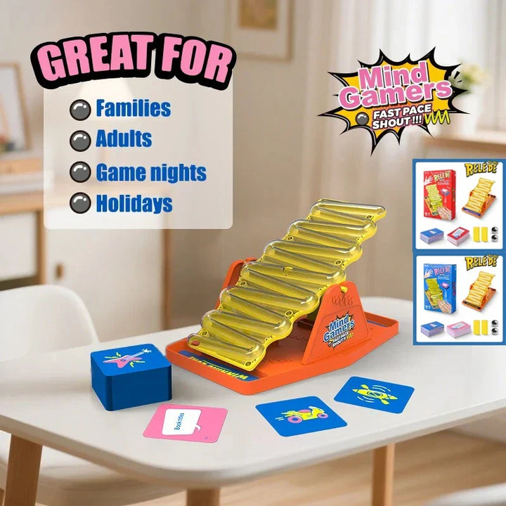 Unisex ShoutSlide competitive tabletop tilt game for group play. Engaging reaction & strategy for parties.