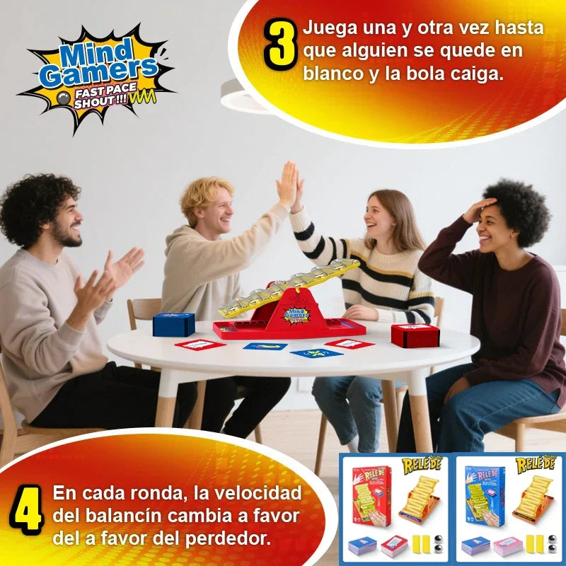 ShoutSlide portable tabletop tilt game. Compact interactive design, perfect for family fun & game night on the go.