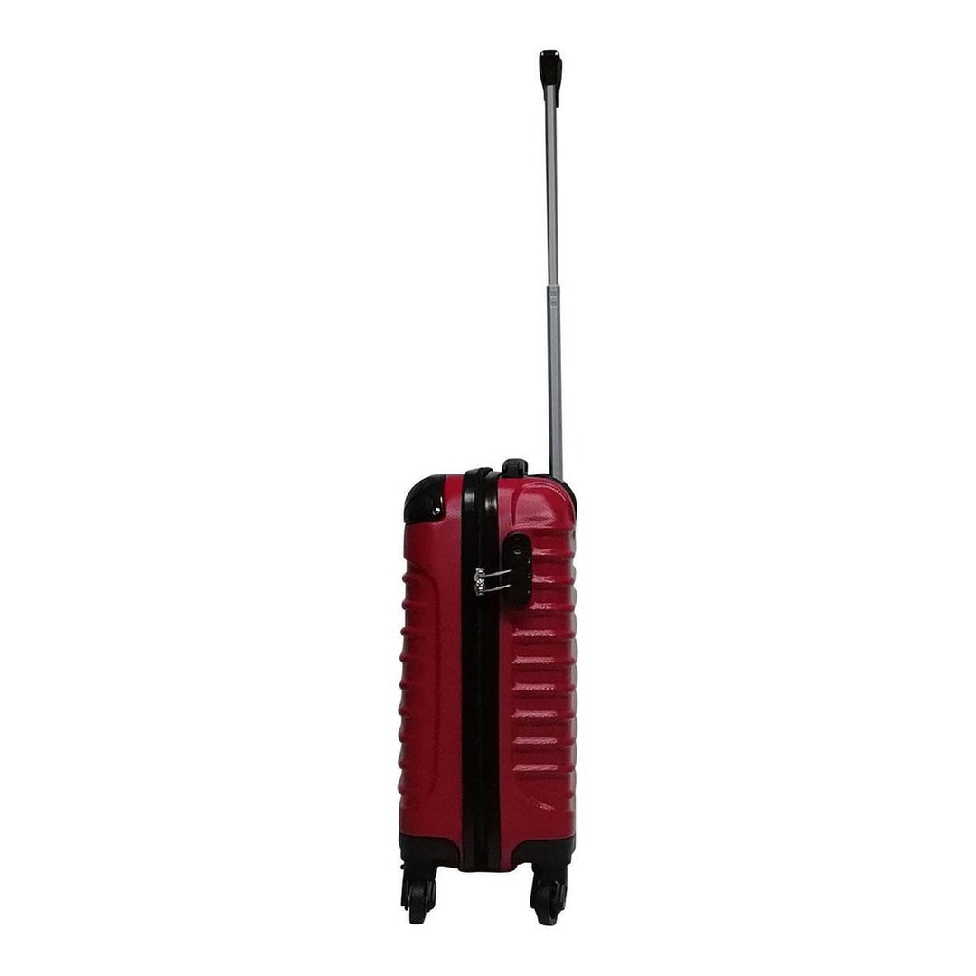 Durable 2-piece Siena Rosso red hardshell suitcase set, ideal for frequent travelers seeking reliability.