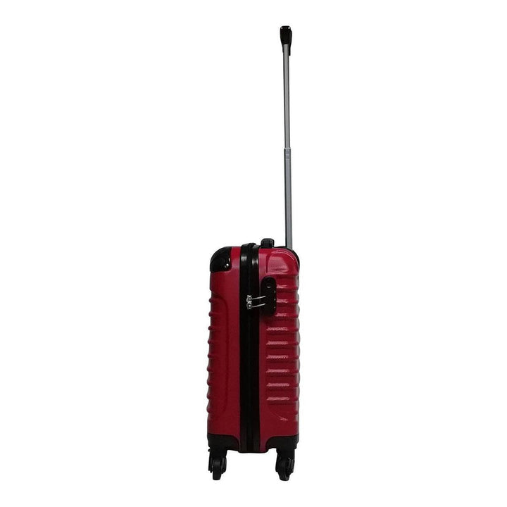 Durable 2-piece Siena Rosso red hardshell suitcase set, ideal for frequent travelers seeking reliability.