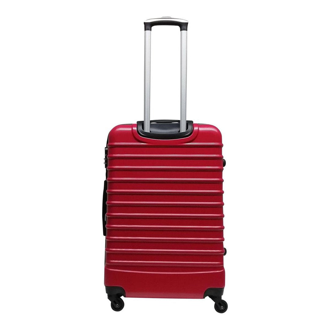 Siena Rosso red hardshell luggage set, featuring robust construction & smooth-rolling spinner wheels.