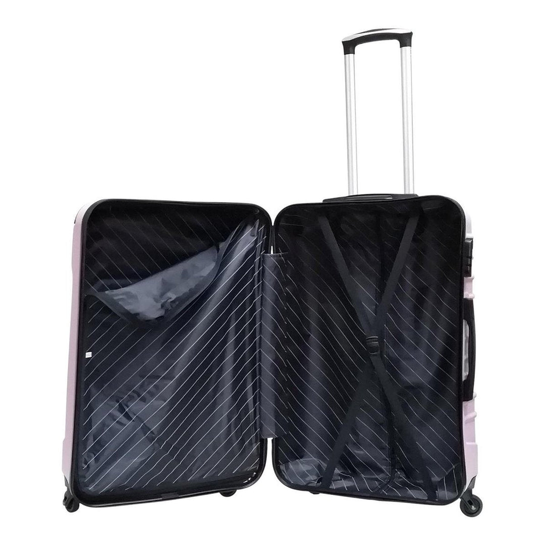 Front view of the Siena Rosso 2-piece red hardshell luggage set, showcasing its sleek and modern design.