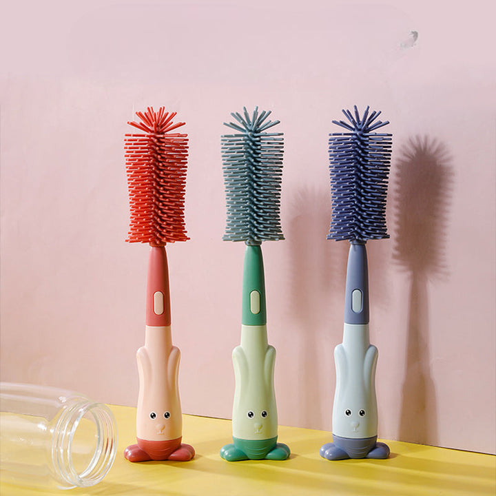 Silicone Baby Bottle & Nipple Cleaning Brush Set