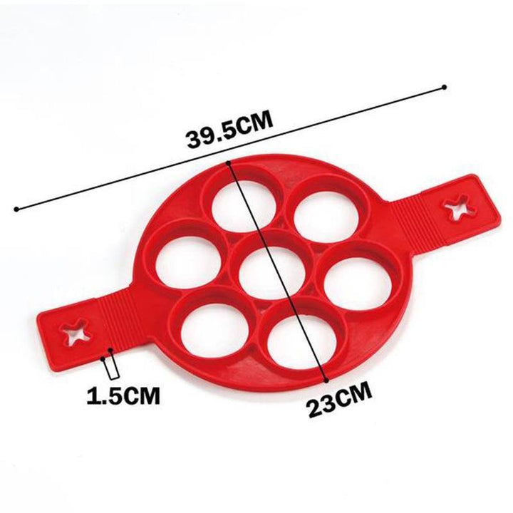 Flexible silicone pancake and egg mold, easily creates uniform shapes for cooking