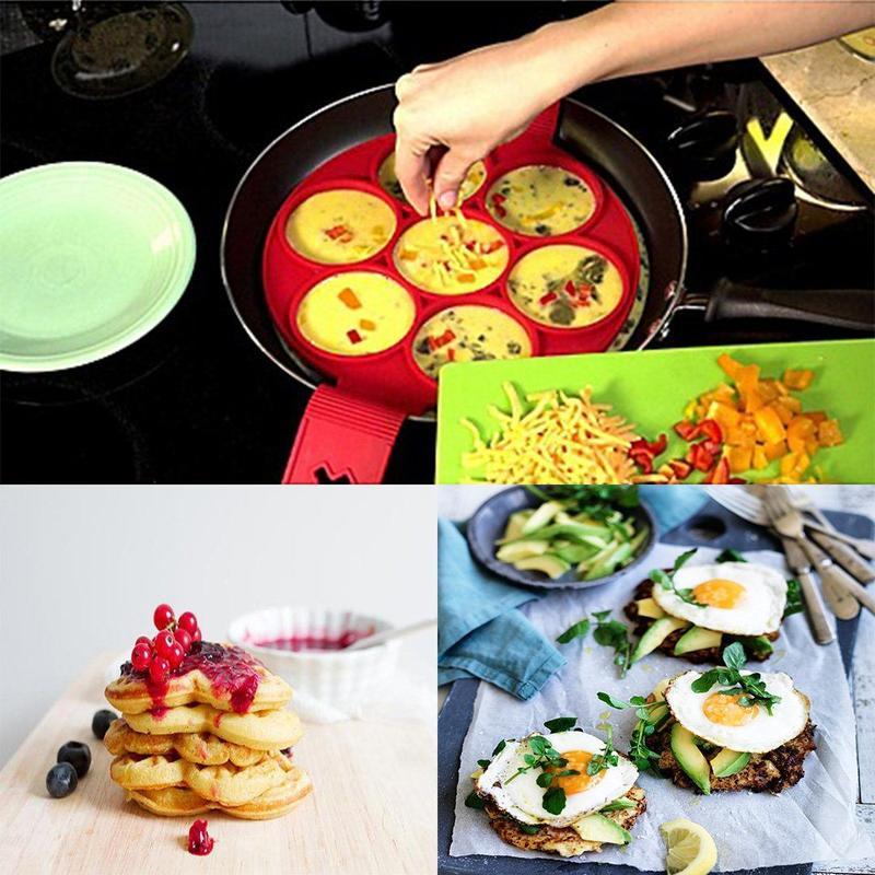 High-quality silicone mold, non-stick surface ensures perfect pancakes and eggs every time