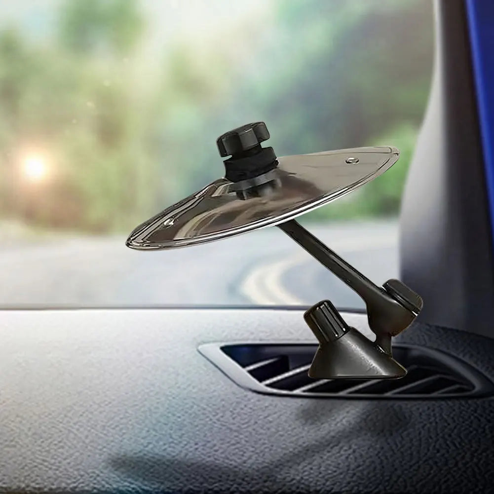 Silver ClipDrumz dashboard percussion clips, 2-piece set, for car vents. Enhance car interior with a fun gadget.