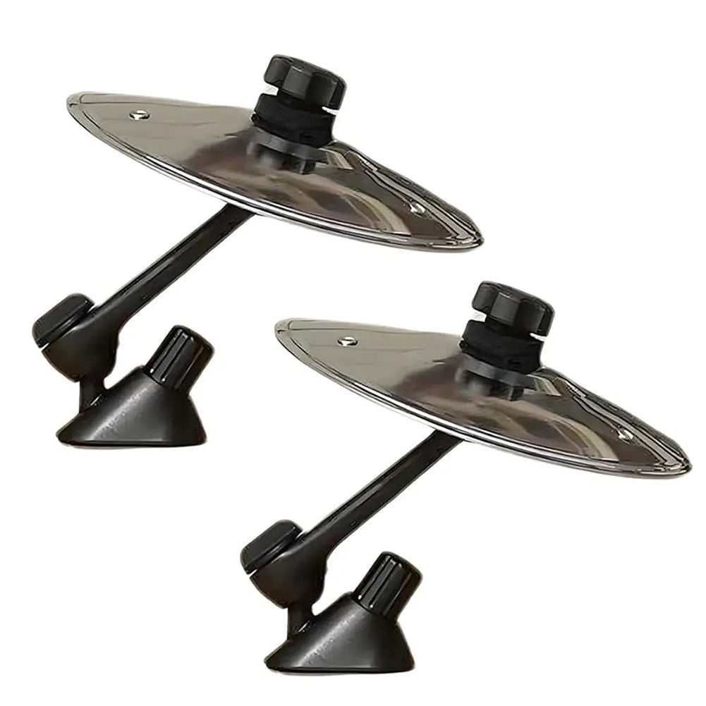 Silver vent mount percussion clips (2-piece set) by ClipDrumz. Attach to car dashboard vents for rhythm & fun.