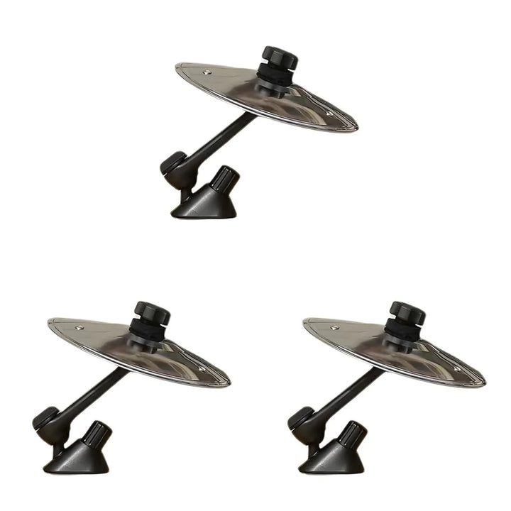 Two silver percussion clips by ClipDrumz, designed for car dashboard vents. Fun vehicle gadget & unique car accessory.