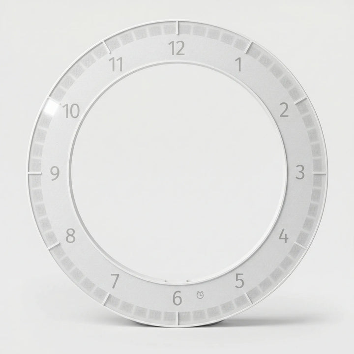 Circular modern LED wall clock, USB powered, showcasing a clear digital time readout for any stylish space.