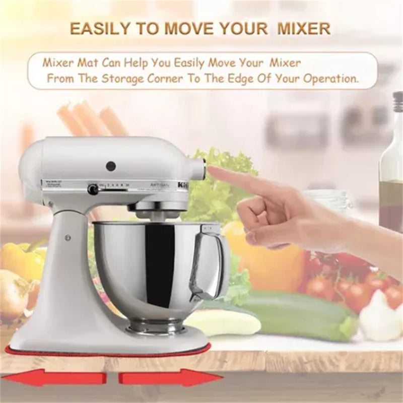 Universal kitchen appliance sliding mat, ideal for stand mixers, coffee makers, and blenders