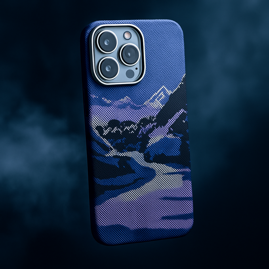 Durable iPhone 13 protection with this MagSafe compatible canvas phone case, featuring precise cutouts.