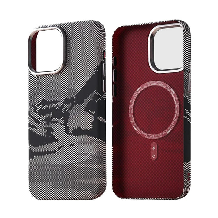 Protective canvas phone case for iPhone 13, designed for MagSafe compatibility and everyday use.