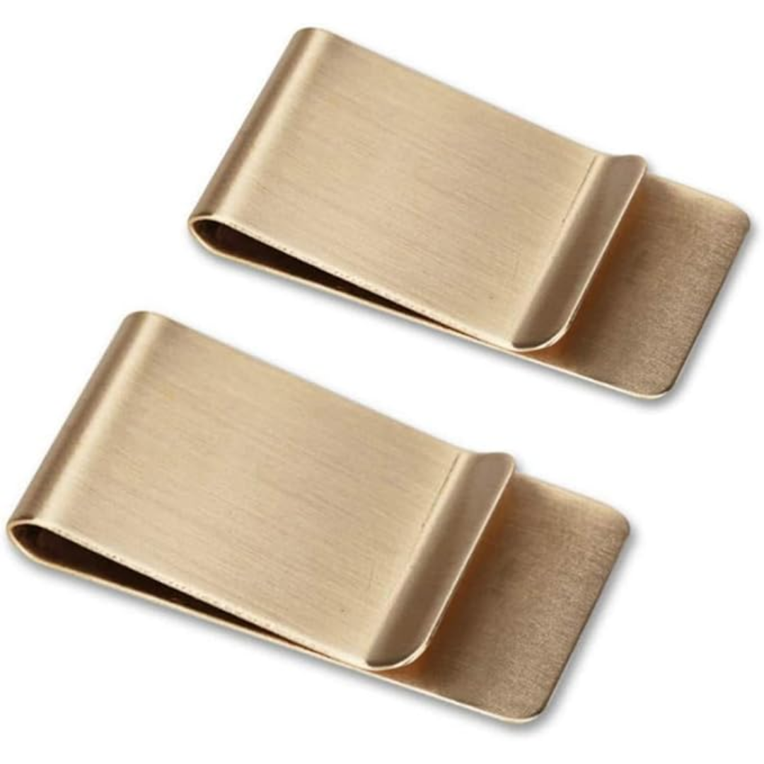 Slim stainless steel card holder & money clip set for men. Durable, minimalist wallet for everyday carry.