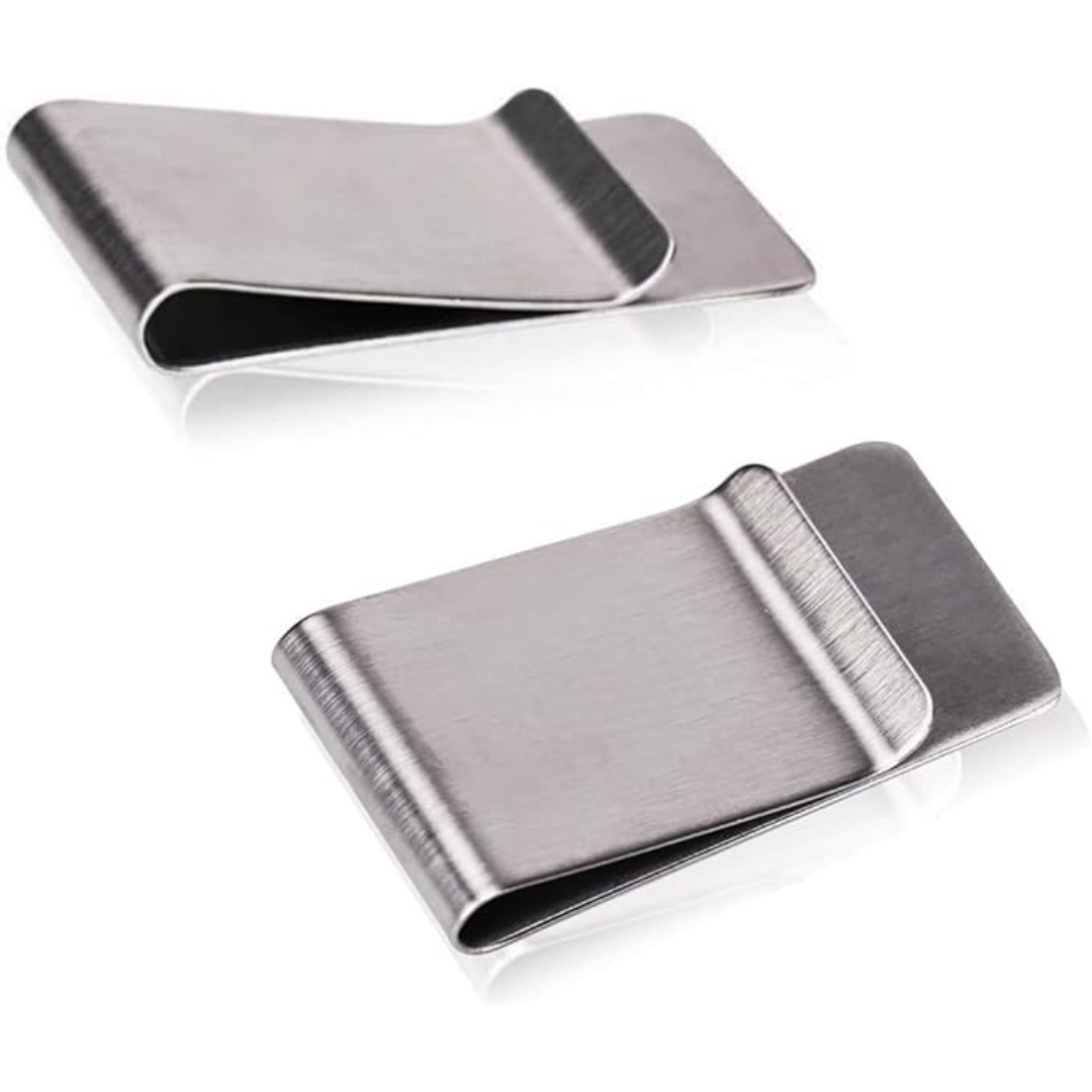 RazorHold men's slim stainless steel card holder & money clip. Perfect minimalist metal wallet for cards & cash.