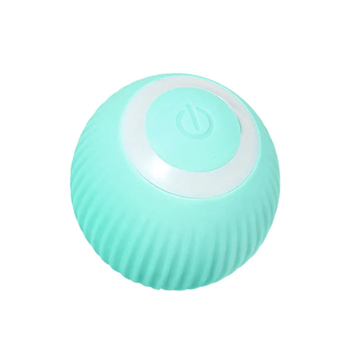 Smart cat toy in a living room setting, blending seamlessly with home decor.