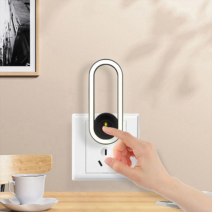 Compact smart mosquito repeller with ultrasonic technology, featuring an integrated LED night light.
