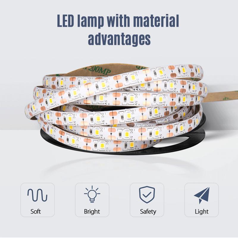 Home lighting solution: flexible LED strip with motion sensor, great for subtle mood lighting