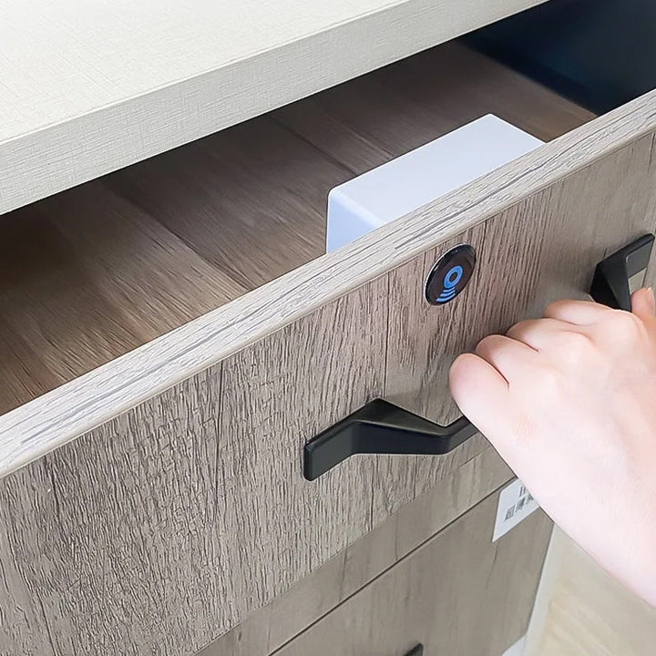 Installation guide for a DIY RFID electronic lock on a wooden drawer