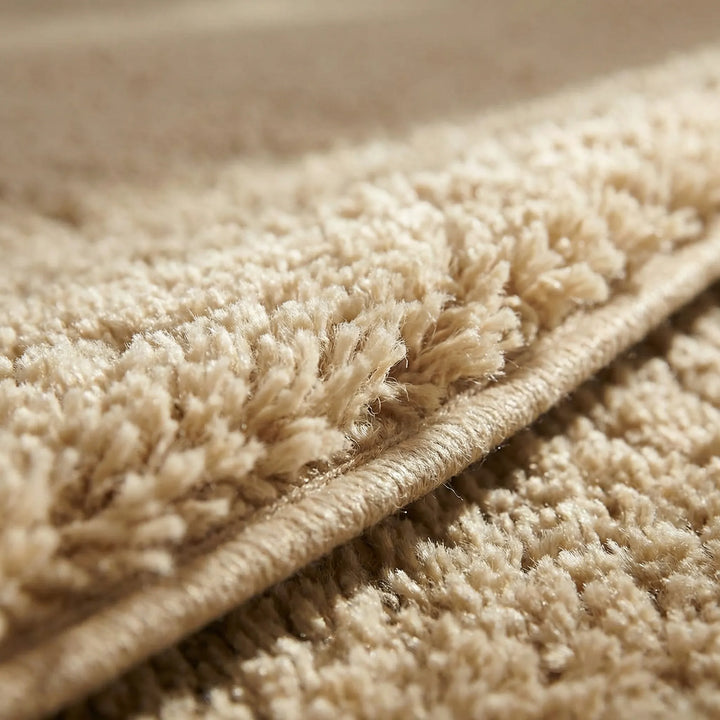 Cozy low pile shag area rug for living room, soft underfoot & adds modern home decor style.