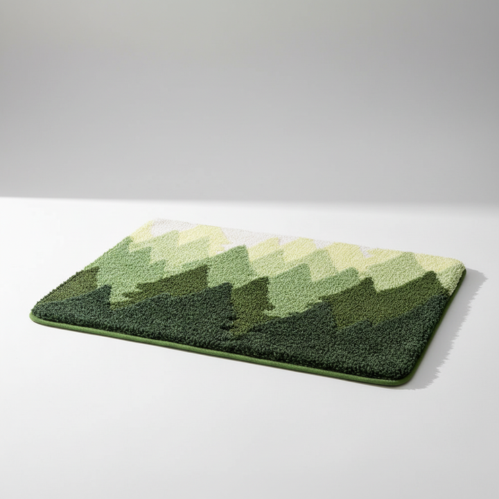 Experience soft comfort with this plush FjordFluff bathroom mat. Absorbent, non-slip, and perfect for any floor.