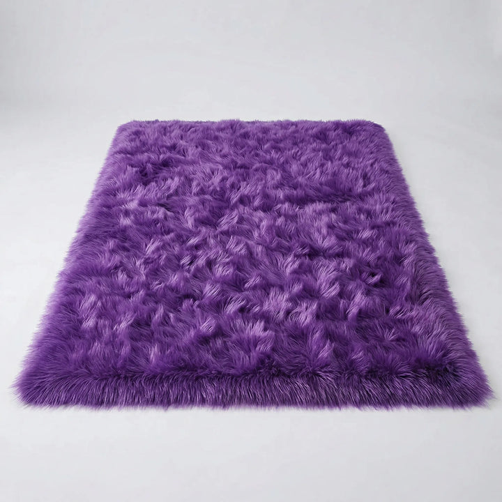 Modern plush area rug with a distinct Flowique wave pattern, enhancing any room's decor.