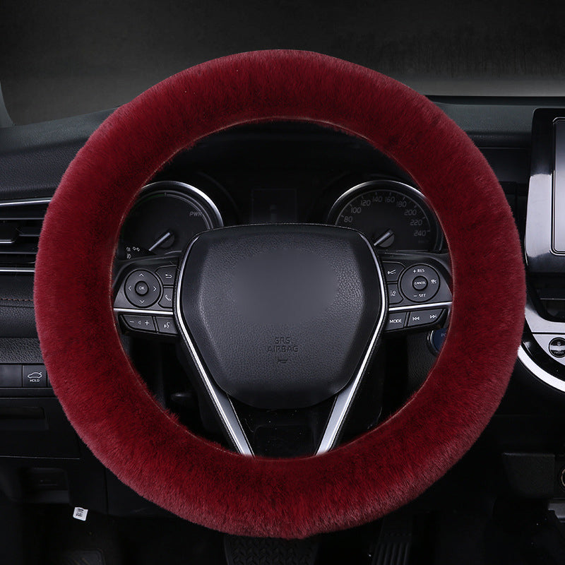 Stylish plush steering wheel cover, a comfortable and practical car interior upgrade