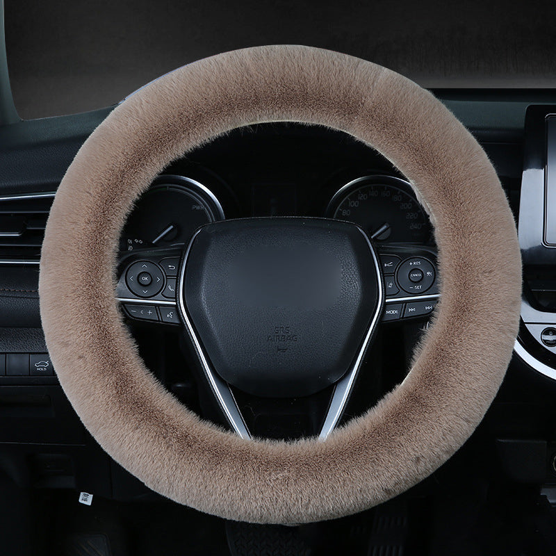 Comfort-focused plush steering wheel cover, an essential car accessory for soft grip