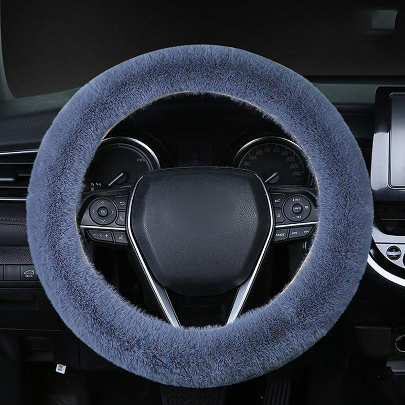 All-season plush steering wheel cover, a comfortable and stylish car accessory