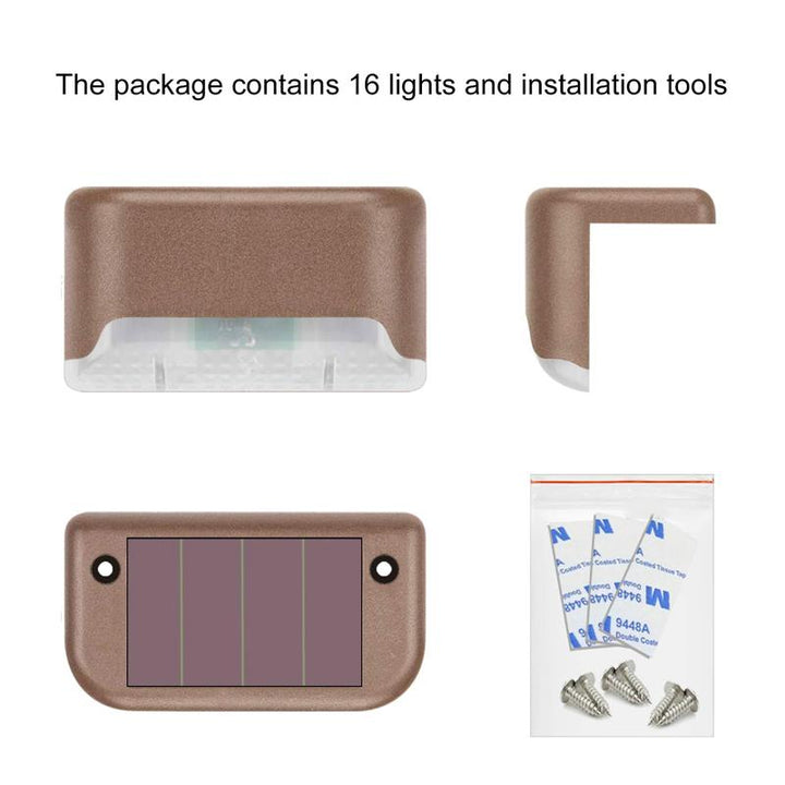 Outdoor solar light, waterproof LED, designed for deck, fence, and garden path lighting, easy install