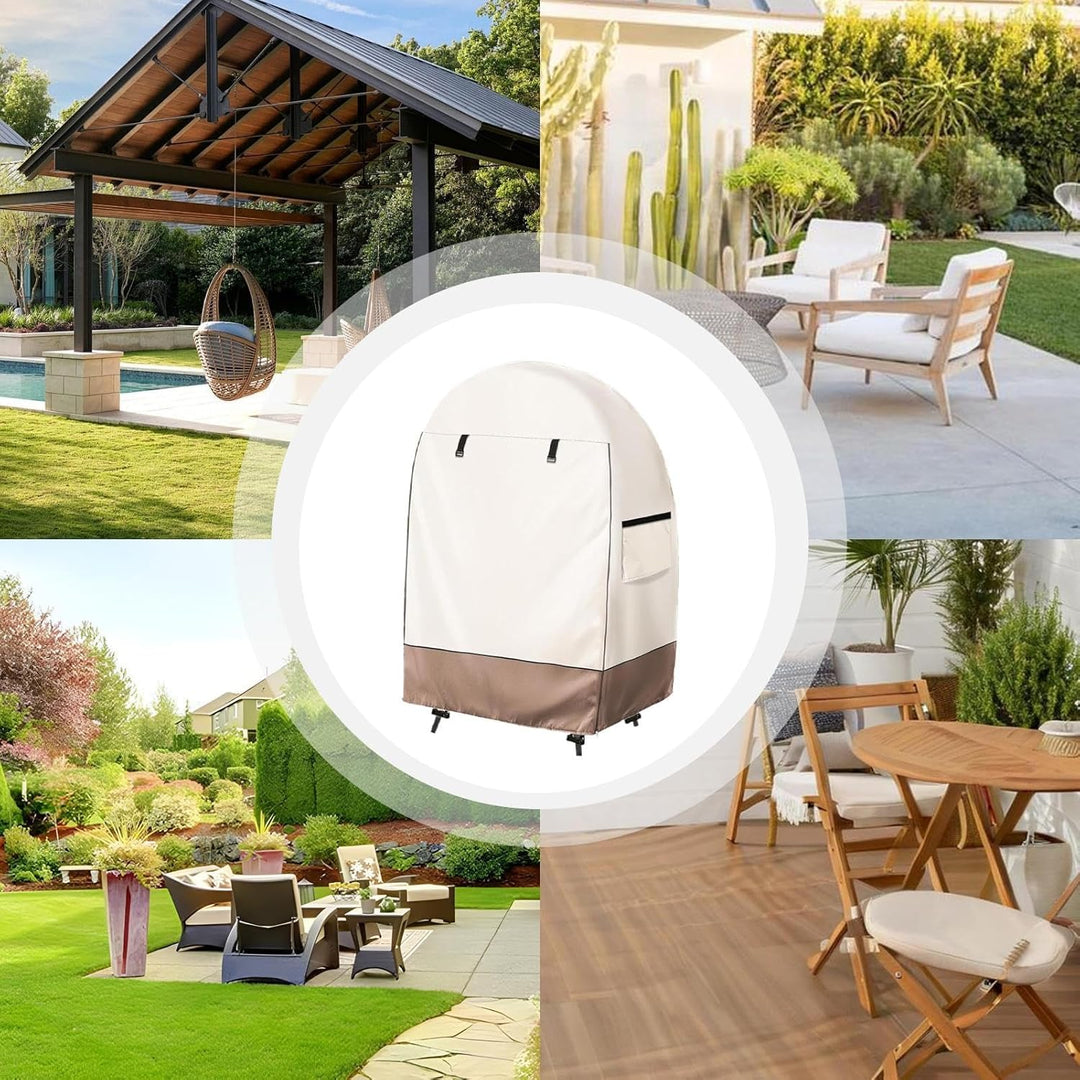 All-weather egg chair cover, waterproof and UV resistant, designed for outdoor furniture.