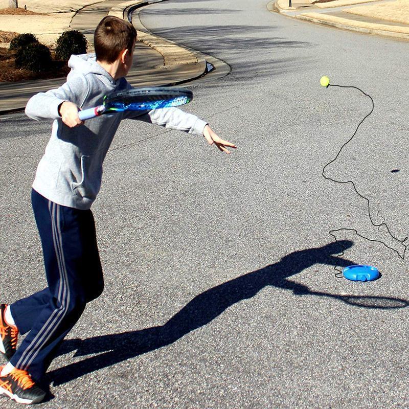 Solo Tennis Practice Rebounder Trainer with elastic cord for effective tennis training