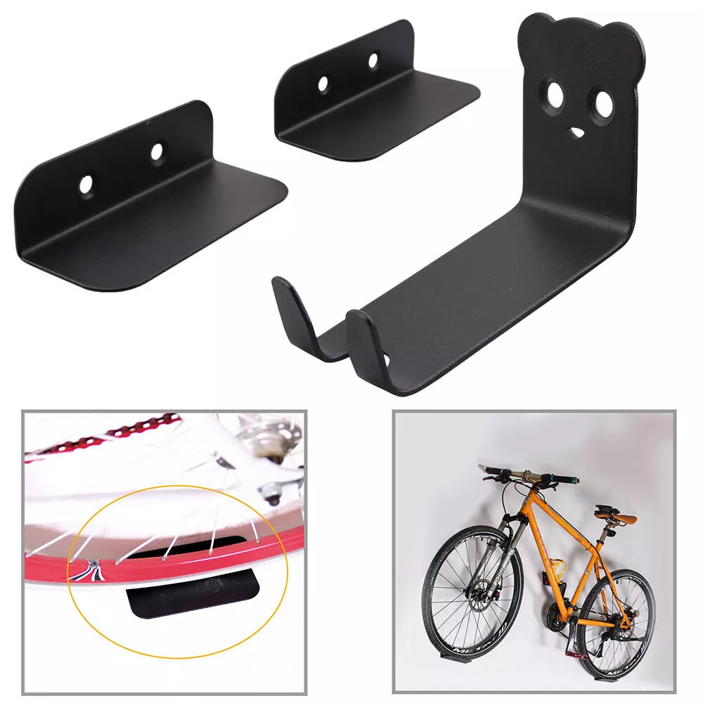 Modern pedal hook bike storage system, wall-mounted to save space in your home or garage.