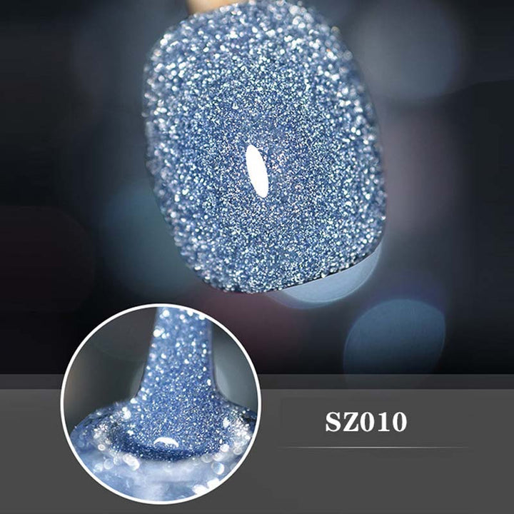 Gift set of sparkling glitter gel nail polishes for long-lasting, beautiful shimmer nails