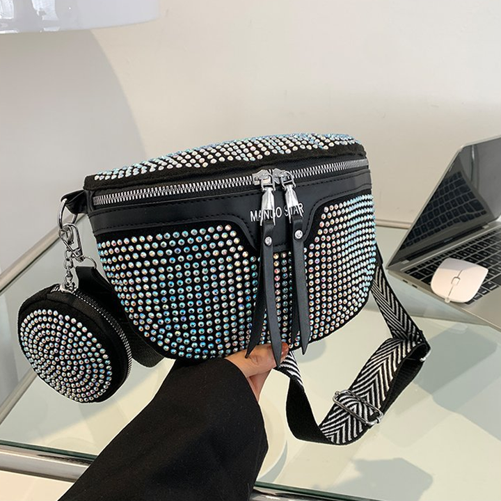 Versatile women's PU leather waist bag, can be worn as crossbody or fannypack