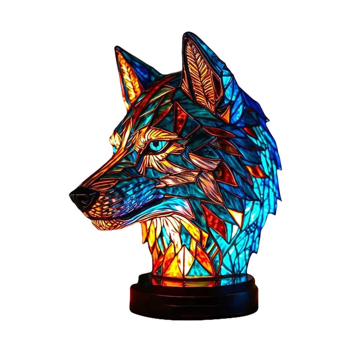 Unique stained glass animal desk lamp for accent lighting & stylish home decor.