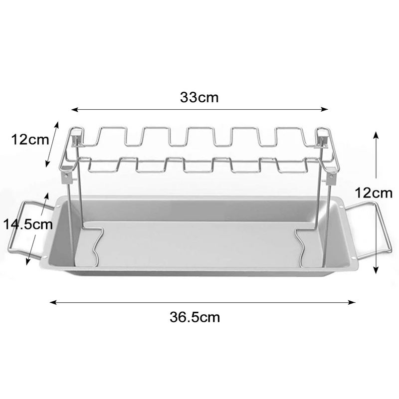 Cooking rack: Stainless steel chicken roaster, easy to use for grilling and smoking chickens