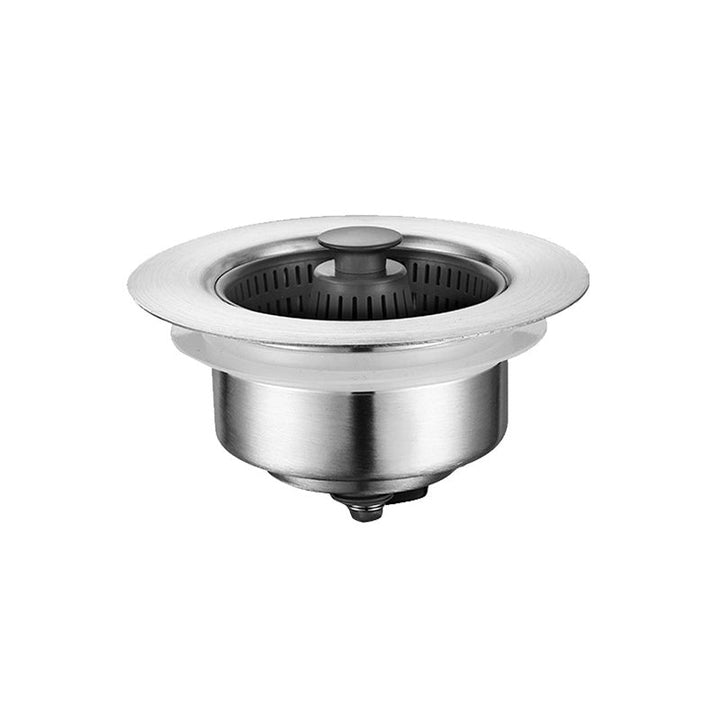 Kitchen sink drain strainer, anti-rust, with odor filter for improved kitchen air quality