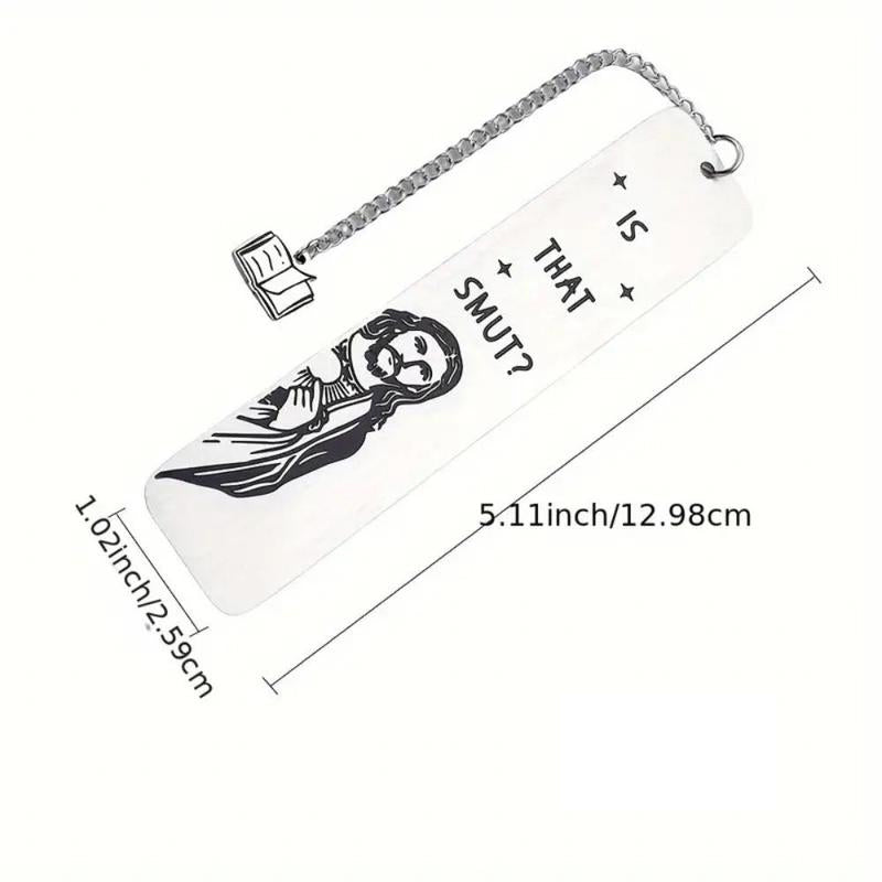 Bookmark for readers, stainless steel featuring a beautiful religious motif, long-lasting.