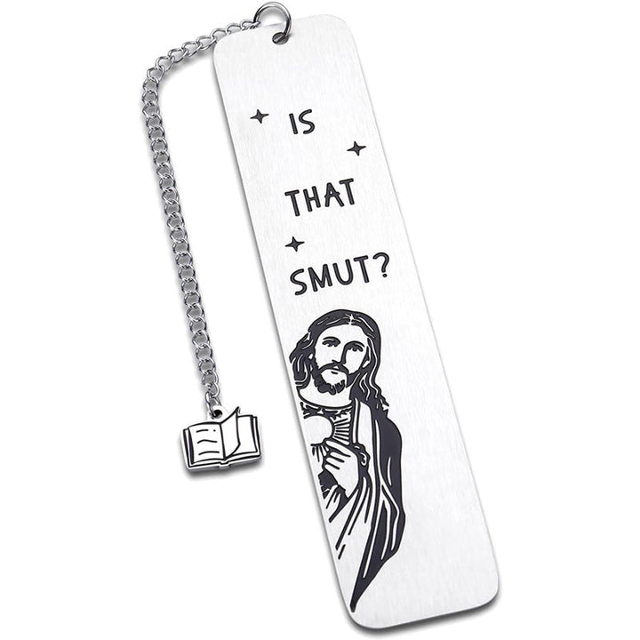 Christian gift - stainless steel bookmark with intricate prayer design, reading accessory.