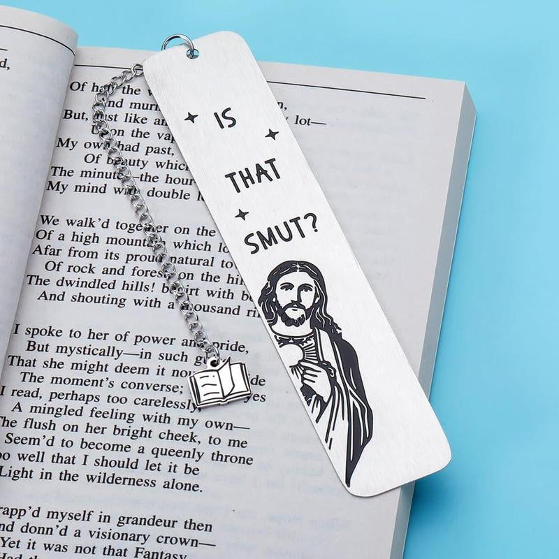Inspirational stainless steel bookmark, 'Faith' engraved, ideal gift for Christian readers.