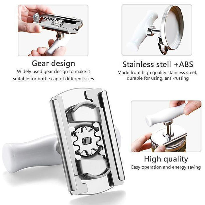Ergonomic kitchen gadget: universal jar opener designed for easy grip bottle and jar lids