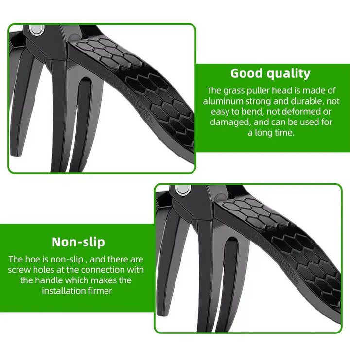 Stand-up weed puller tool, a long-handled garden tool for comfortable, upright weeding.