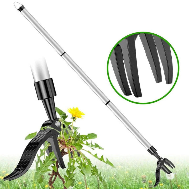 Innovative stand-up weeder, a long-handled tool for effortless, back-friendly gardening.