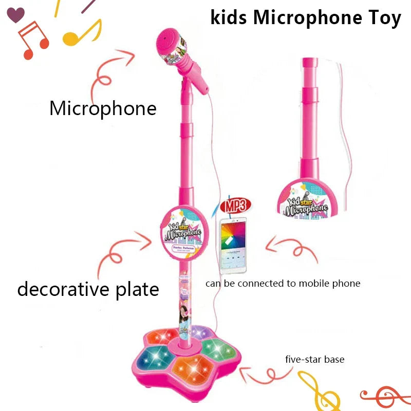Kids karaoke microphone set by Starvibe, a fun adjustable singing toy for aspiring stars.