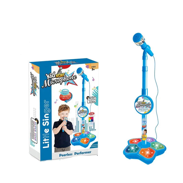 Starvibe kids' karaoke microphone toy with adjustable stand, ideal for children's music practice.