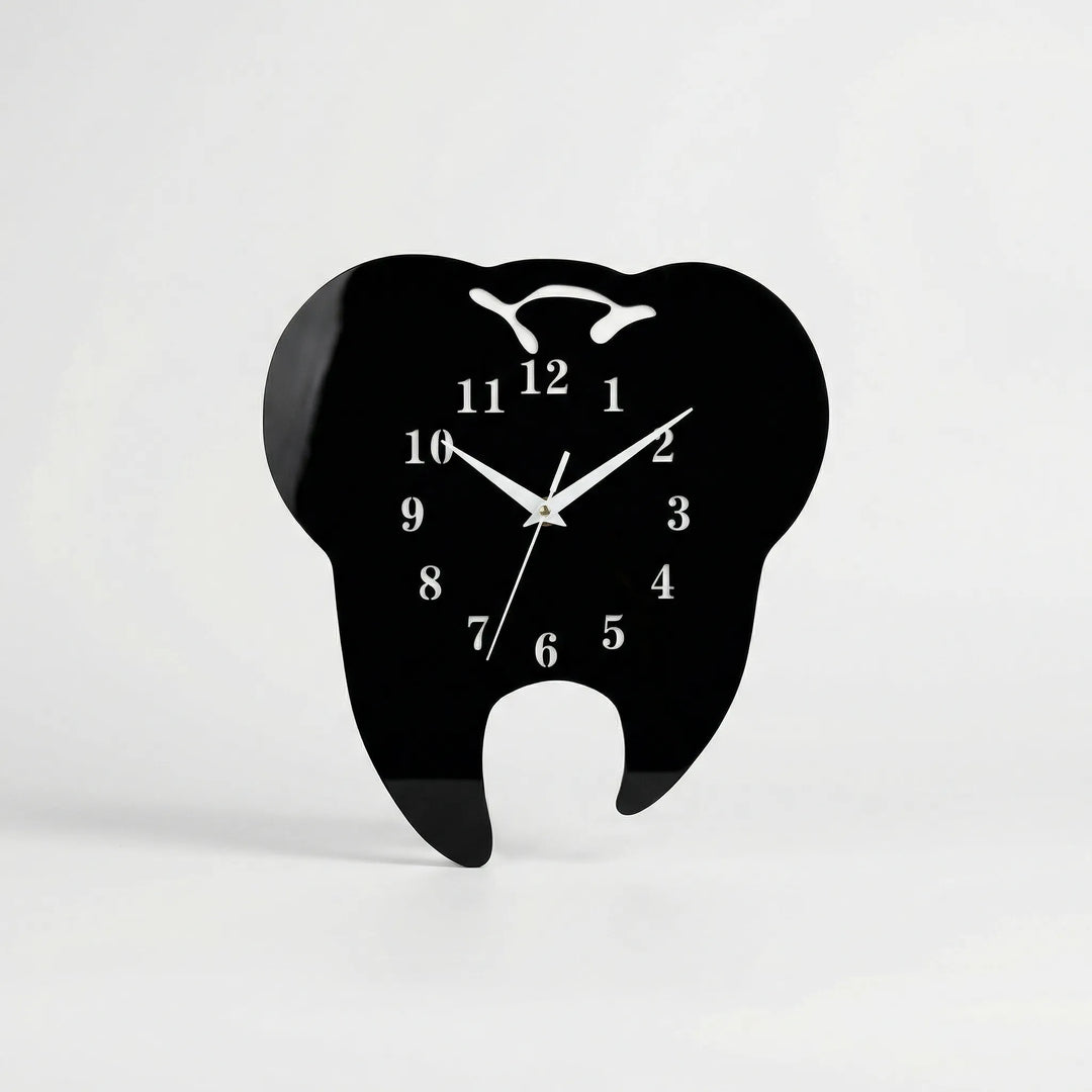 Modern black LED bathroom mirror clock, wall mounted, perfect for grooming & contemporary decor.