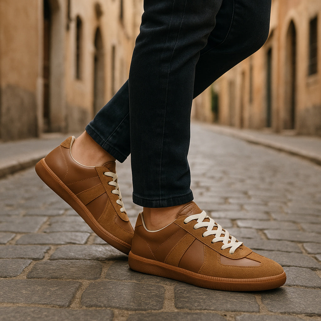 Sleek men's casual low-top sneakers. Stylish lace-up design for everyday comfort and versatility.
