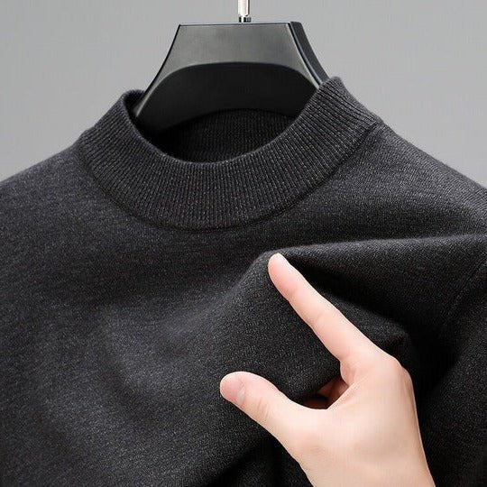 Fashionable men's mock neck pullover, a comfortable sweater that's perfect for casual and semi-formal looks.