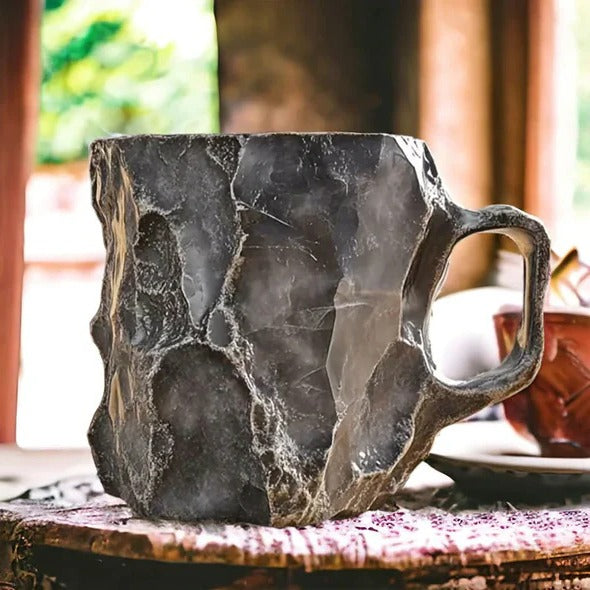 Elegant mineral crystal coffee & tea mug, unisex design, a stylish addition to any home decor.
